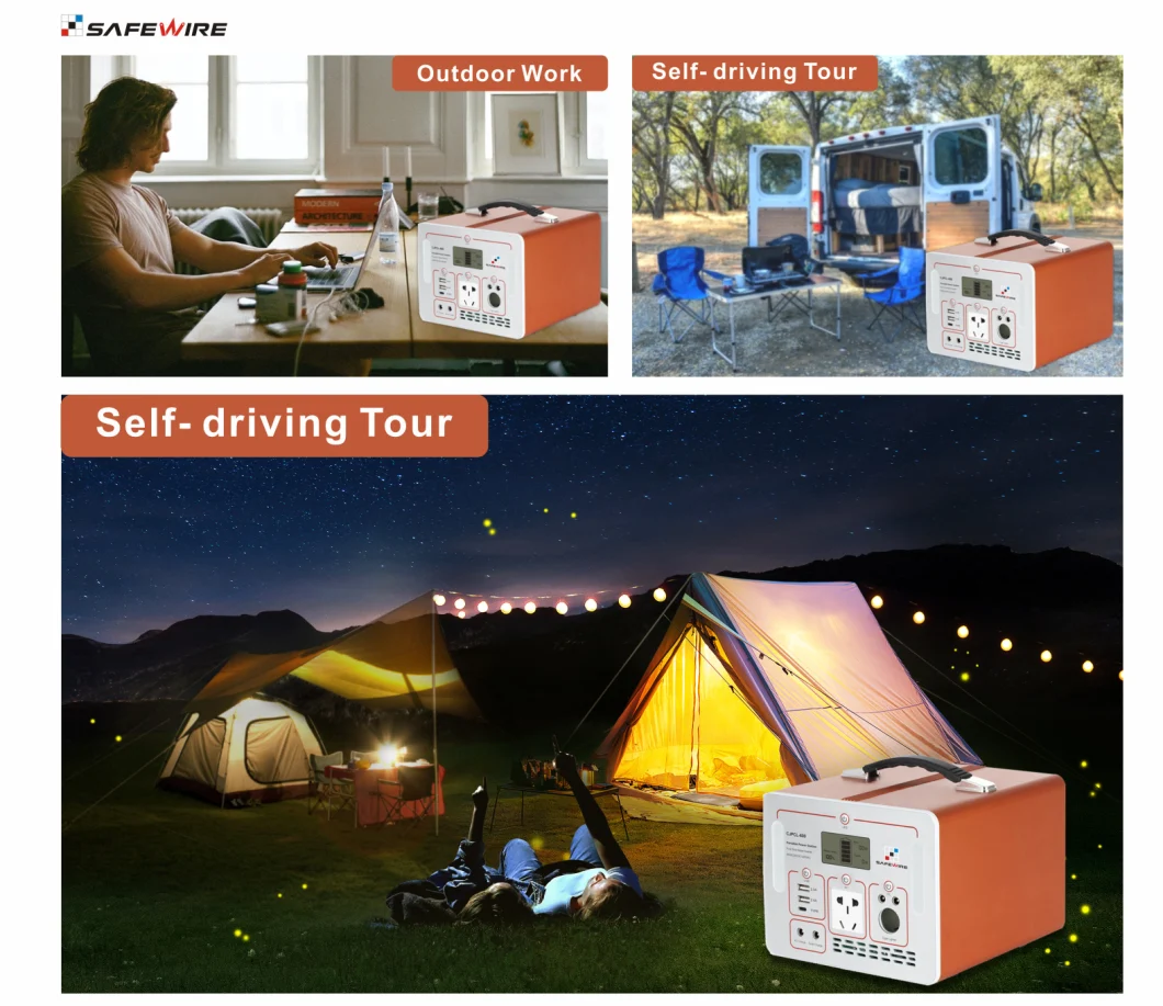 Portable Power Station Generator Backup Battery Emergen Outdoor Power Bank