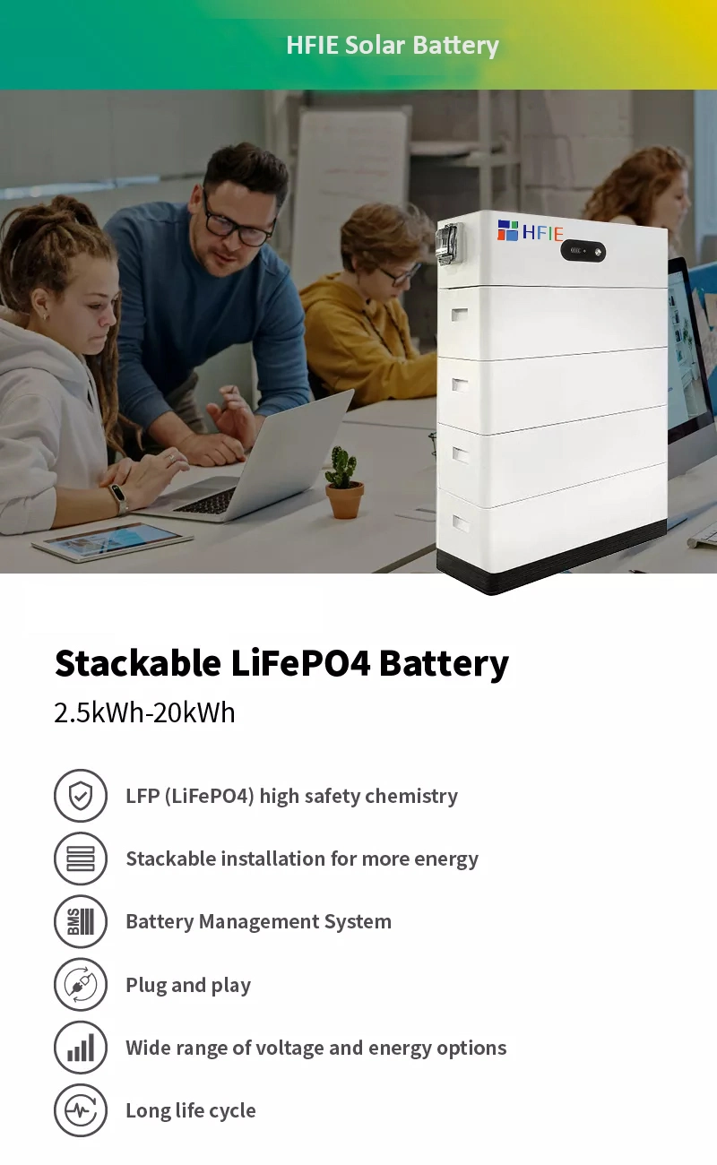 HFIE Prouduction High Voltage 51.2V 20/15/10 Kwh Lithium Ion Batteries LiFePO4 Solar Power Bank For Home Energy Storage Systems