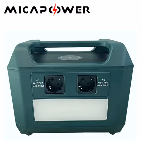 Stazione di alimentazione di emergenza portatile per uso domestico da campeggio all'aperto con batteria di tipo C CA/CC da 600 W